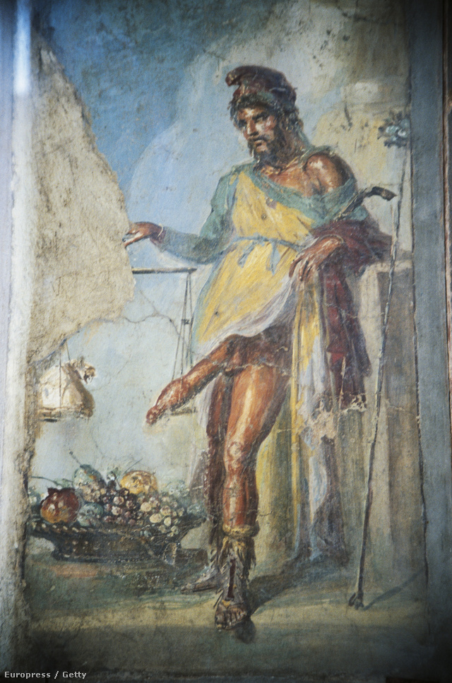 Priapus egy pompeji freskón.