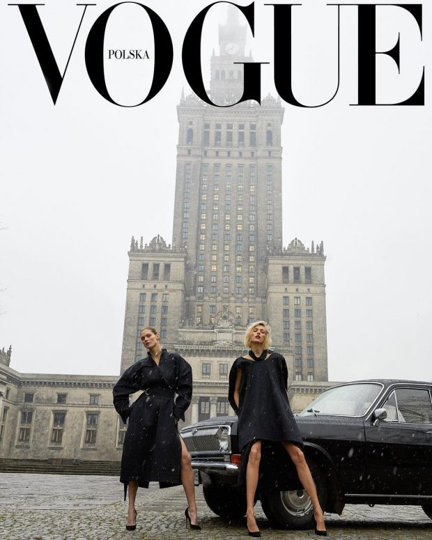 Anja Rubik és Malgosia Bela a lengyel Vogue címlapján.
