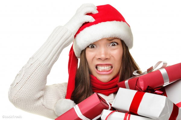 stockfresh 1270188 christmas-stress---busy-santa-woman sizeS