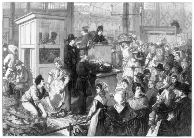 A párizsi halpiac nagyböjt idején 1875-ben
