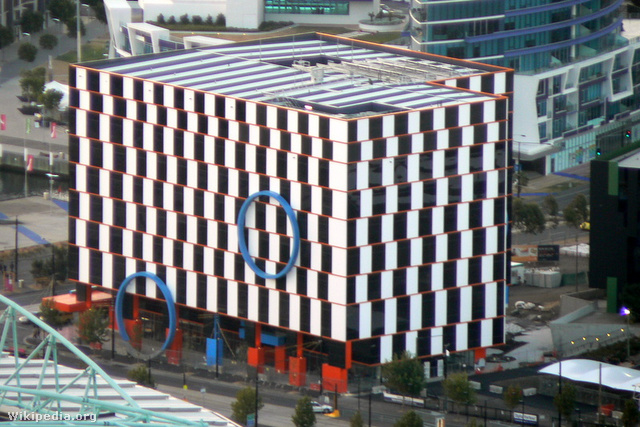 Melbourne egyik épülete hatalmas méretben testesíti meg az optikai csalódást