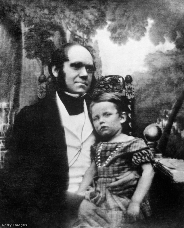 A fiatal Darwin fiával 1842-ben