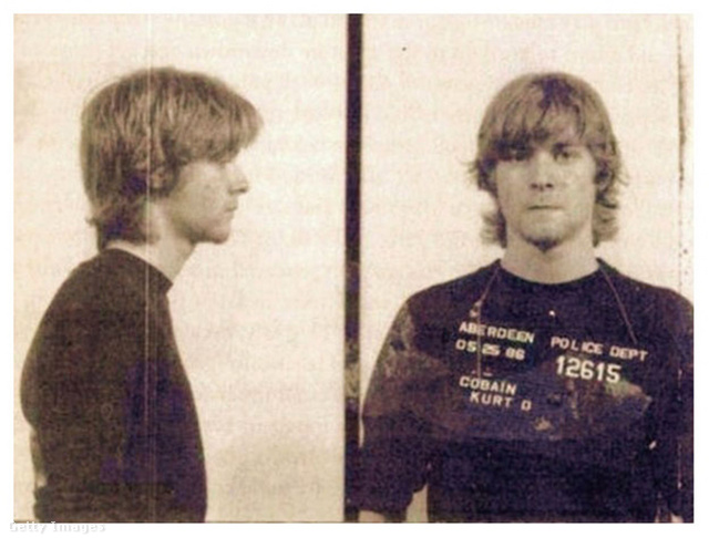 1986-os rendőrségi felvétel Kurt Cobainről