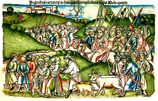 A muhi csata ábrázolása Thuróczi János krónikájában (1488)