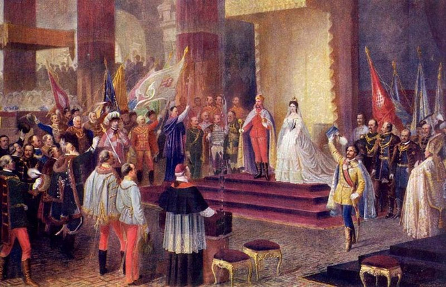 I. Ferenc József és Erzsébet királyné koronázása. Buda, 1867. június 8.