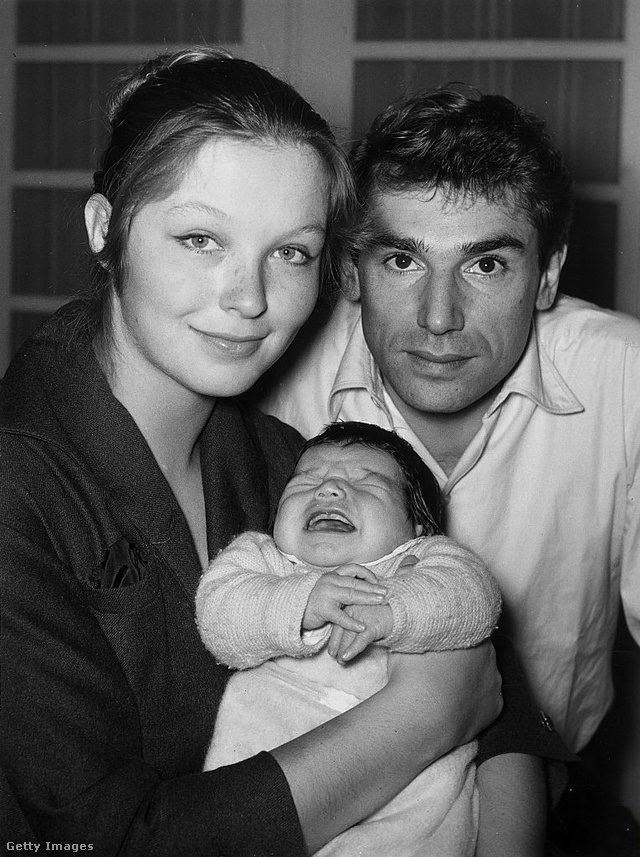 Marina Vlady első férjével, Robert Hosseinnel és Igor fiukkal 1956-ban