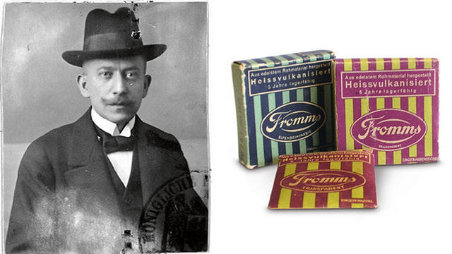 Julius Fromm (1883–1945) és az általa gyártott termékek csomagolása