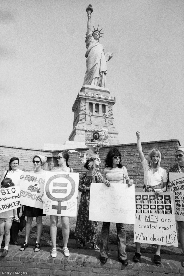 Feminista demonstráció résztvevői New Yorkban 1970-ben