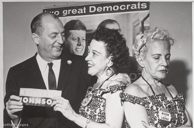 Egy demokrata párti kampányrendezvényen 1960-ban