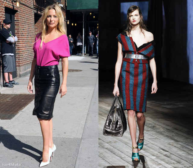 Kate Hudson a Prada modelljeit idézi, pedig egész más szettet visel. Ezt könnyen másolhatjuk mi is!