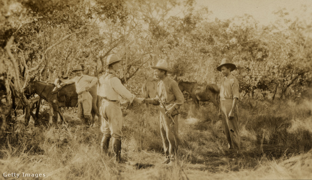 Fawcett a brazíliai őserdőben az 1910-es évek elején