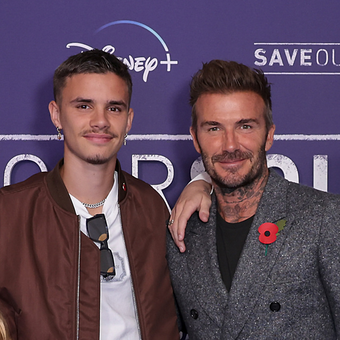 David Beckham fia csókolózós fotót osztott meg az apjával