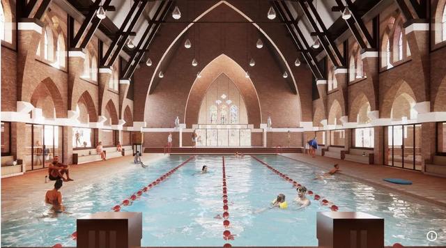 A tervek szerint a templomhajót teljes egészében víz borítja majd