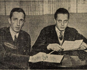 Gróf Zichy Tivadar (balra) Az Est fotóján 1933-ban