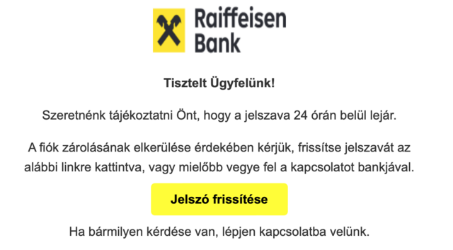 A netbankodhoz kérnek jelszót e-mailben, de bajba kerülsz, ha megadod