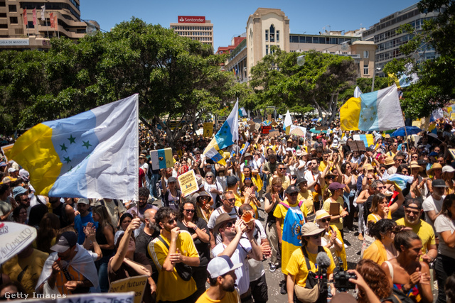 Tenerife a május 18-ai tüntetésen