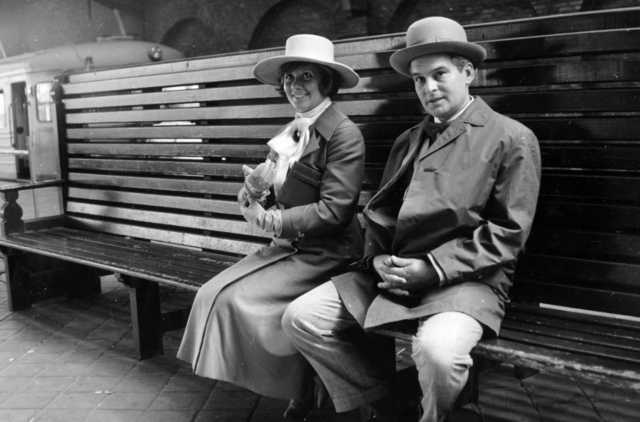Latinovits Zoltán és Ruttkai Éva az Utazás a koponyám körül c. film forgatásán, 1970 Fortepan / Révész György