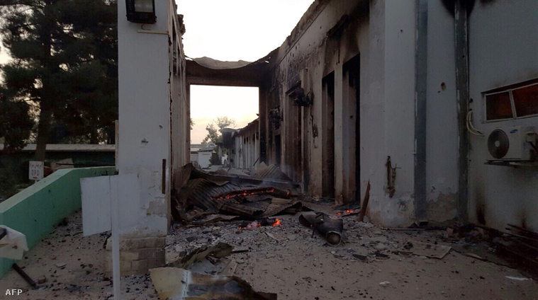 A kórház épülete a légicsapást követően