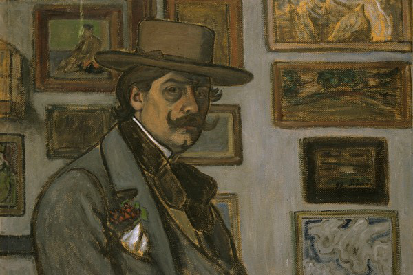 Rippl-Rónai József: Önarckép barna kalapban, 1897