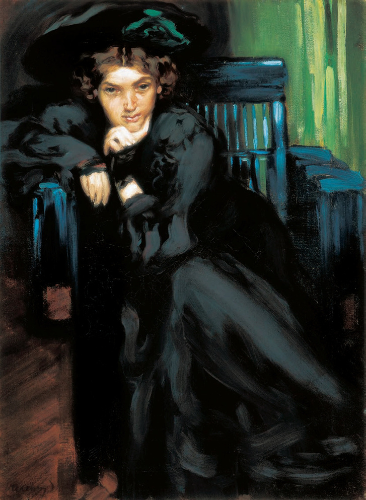 Vaszary János: Leány feketében, 1906