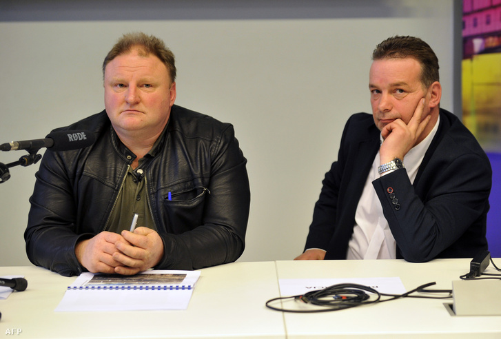 Piotr Koper és Andreas Richter a sajtótájékoztatón