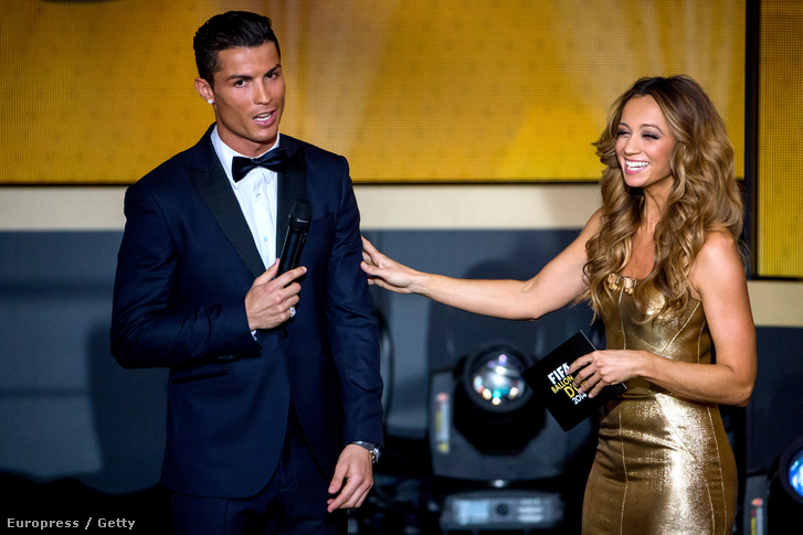Cristiano Ronaldo és Kate Abdo