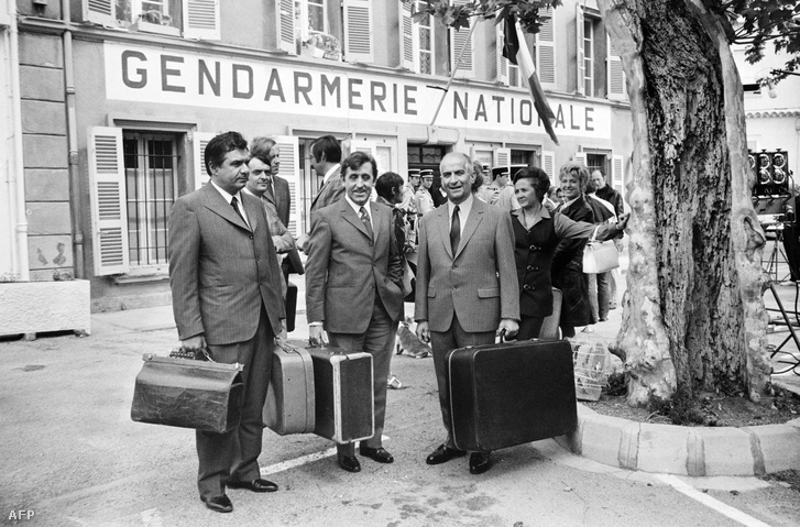 Michel Galabru, Jean Lefevre és Louis de Funès Saint-Tropez-ban