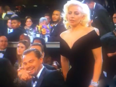 Leonardo DiCaprio reakciója Lady Gagára: megfizethetetlen