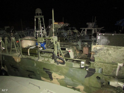 Iráni Forradalmi Gárda weboldalán megjelent fotó az elfogott hajóról