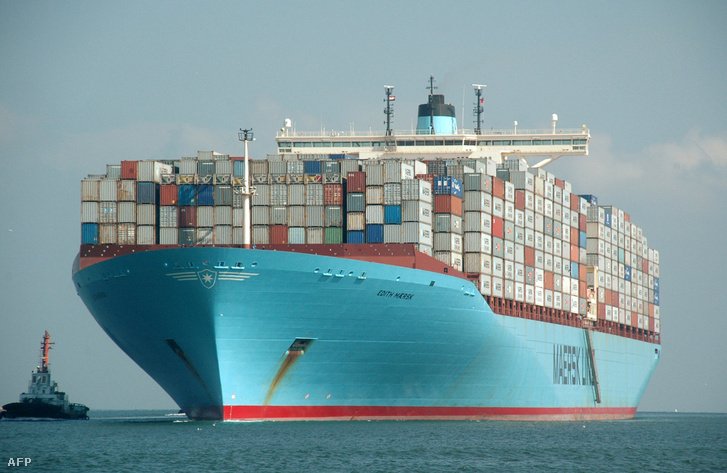 Az Edith Maersk a világ legnagyobb teherszállítója (2012.)