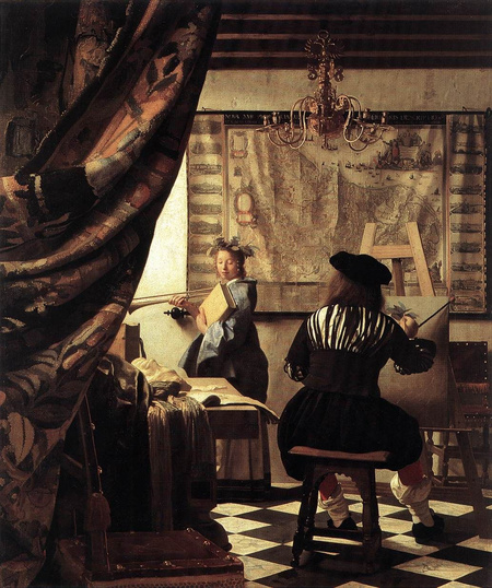 1665 a művész műtermében - a festészet allegóriája