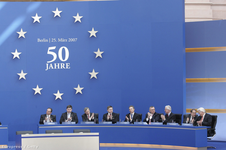 A Római Szerződés 50. évfordulójának ünneplése Berlinben, 2007-ben.