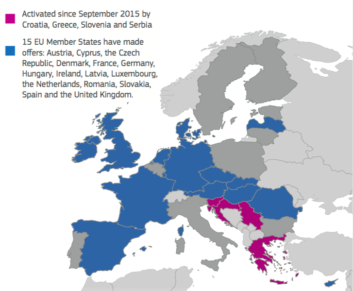 Az Európai Unió polgári védelmi mechanizmusában Magyarország is segít Görögországnak. Forrás: Európai Bizottság