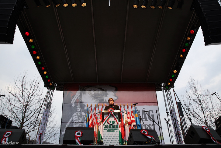 A Jobbik március 15-ei megemlékezése 2015-ben.