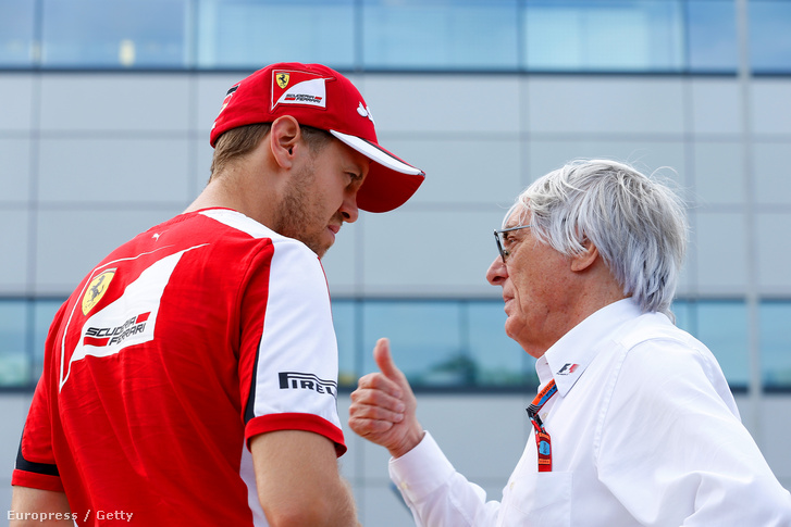 A ferraris Vettel és Ecclestone