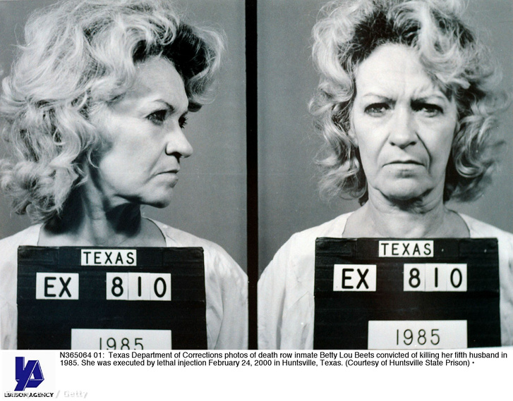 Betty Lou Beetst az ötödik férje meggyilkolásában találták bűnösnek 1985-ben. 15 évvel később, 2000-ben végezték ki méreginjekcióval.