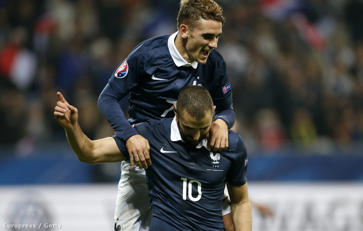 Griezmann és Benzema a francia válogatottban