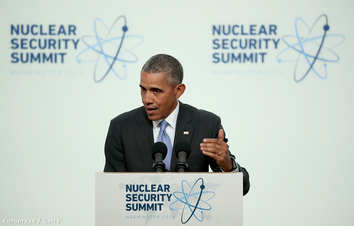 Barack Obama a Washingtonban megrendezett nukleáris biztonsági csúcstalálkozón, 2016. április 1-én.