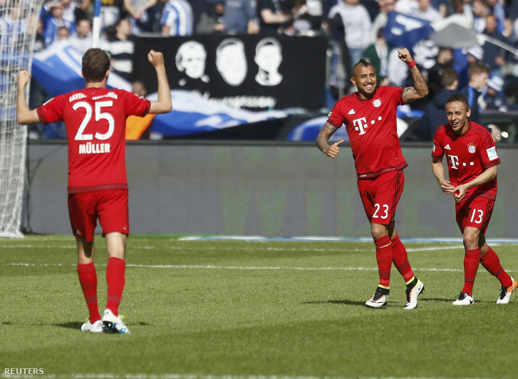 Arutro Vidal gólöröme az első müncheni gól után.