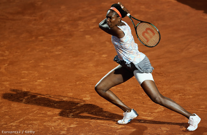 Venus Williams a meccsen Rómában.