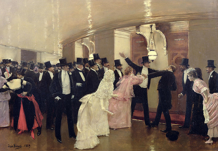 an-argument-in-the-corridors-of-the-opera-jean-beraud