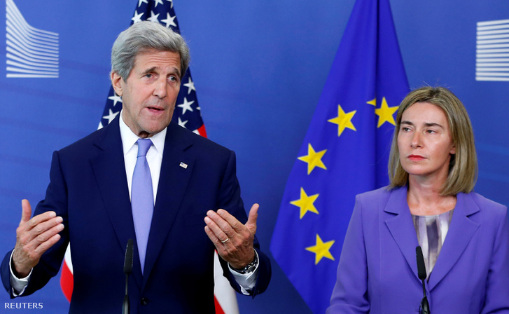John Kerry és Federica Mogherini sajtótájékoztatója Brüsszelben, 2016. június 27-én.