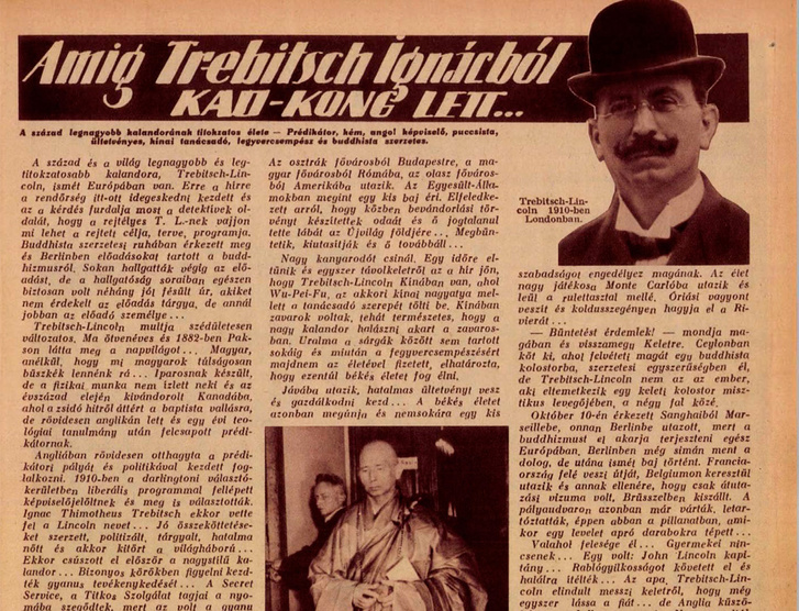 Trebitsch sztorija a Tolnai Világlapjában