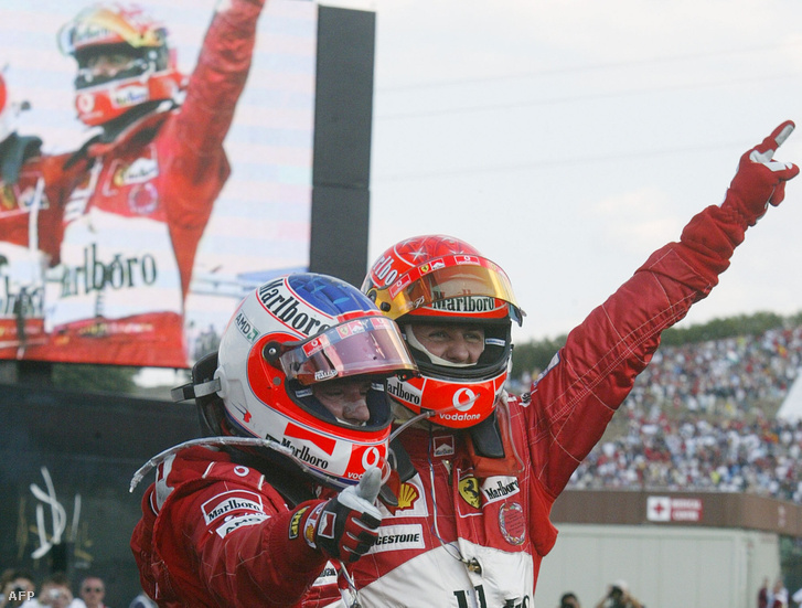 Barrichello és Schumacher, 12 éve a Hungaroringen