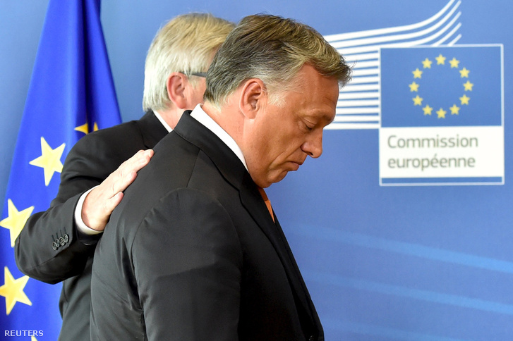 Orbán Viktor és Juncker Brüsszelben
