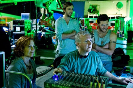 James Cameron az Avatar forgatásán (fotó: IMDb)