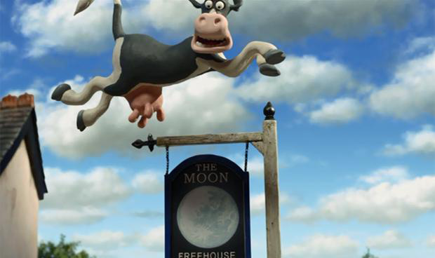 the cow jumped over the moon