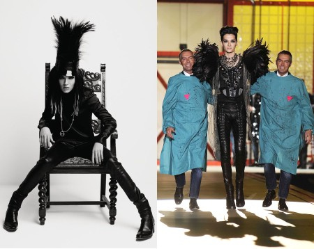 Bill Kaulitz a Vogue-ban és a Dsquared bemutatóján