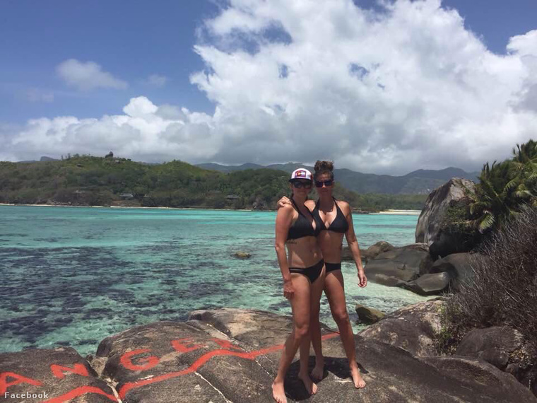 Annie Korrki és Robin Korkki a Seychelles-szigeteken