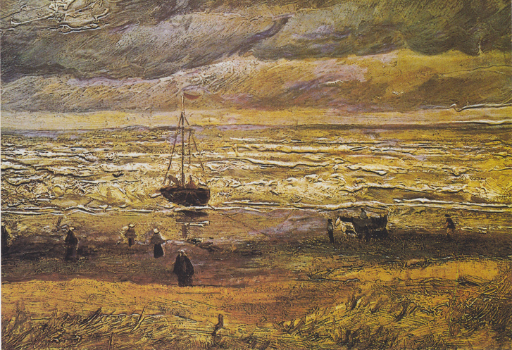 Kilátás a tengerre Scheveningenben, 1882